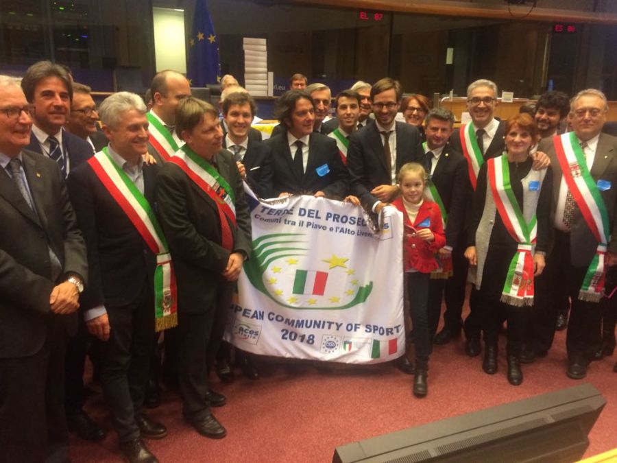 Conegliano-Bruxelles, il titolo di comunità europea dello sport
