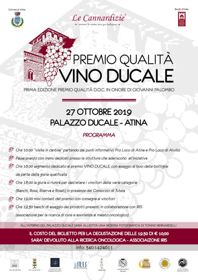 Si festeggia l'Atina DOC con la prima edizione del Concorso Vino Ducale