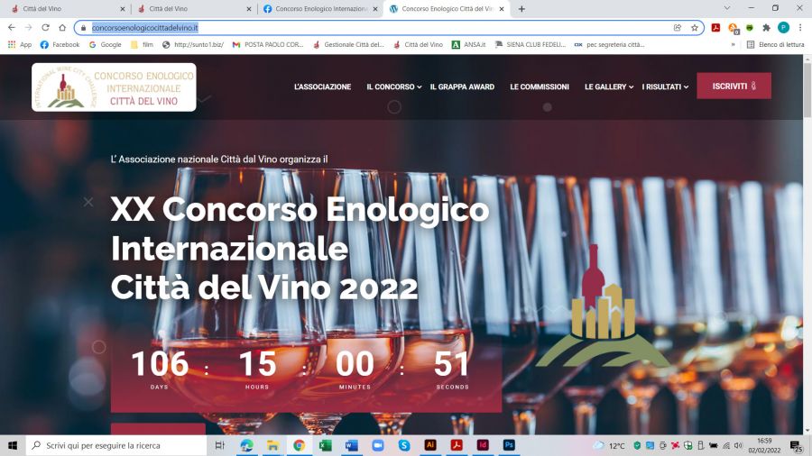 Aperte le iscrizioni al XX Concorso Enologico Internazionale Città del Vino